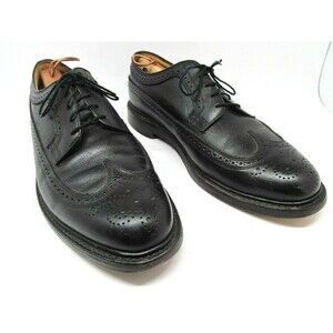 Florsheim Imperial Pebbled Leather 5 Nail V-Cleat Wingtips  Mens US 9.5 3E
